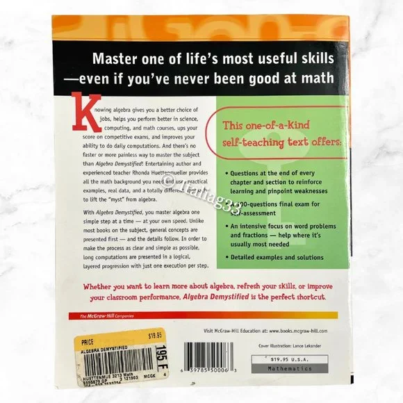 Pre-Algebra, Algebra, Trigonometry, Basic Math Study Guide & Homework Help Books - Picture 3 of 15